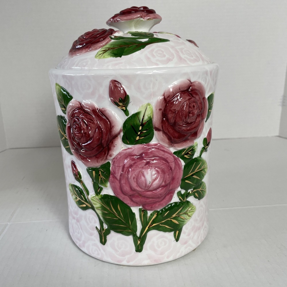 ARC Roses Ceramic Cookie Jar